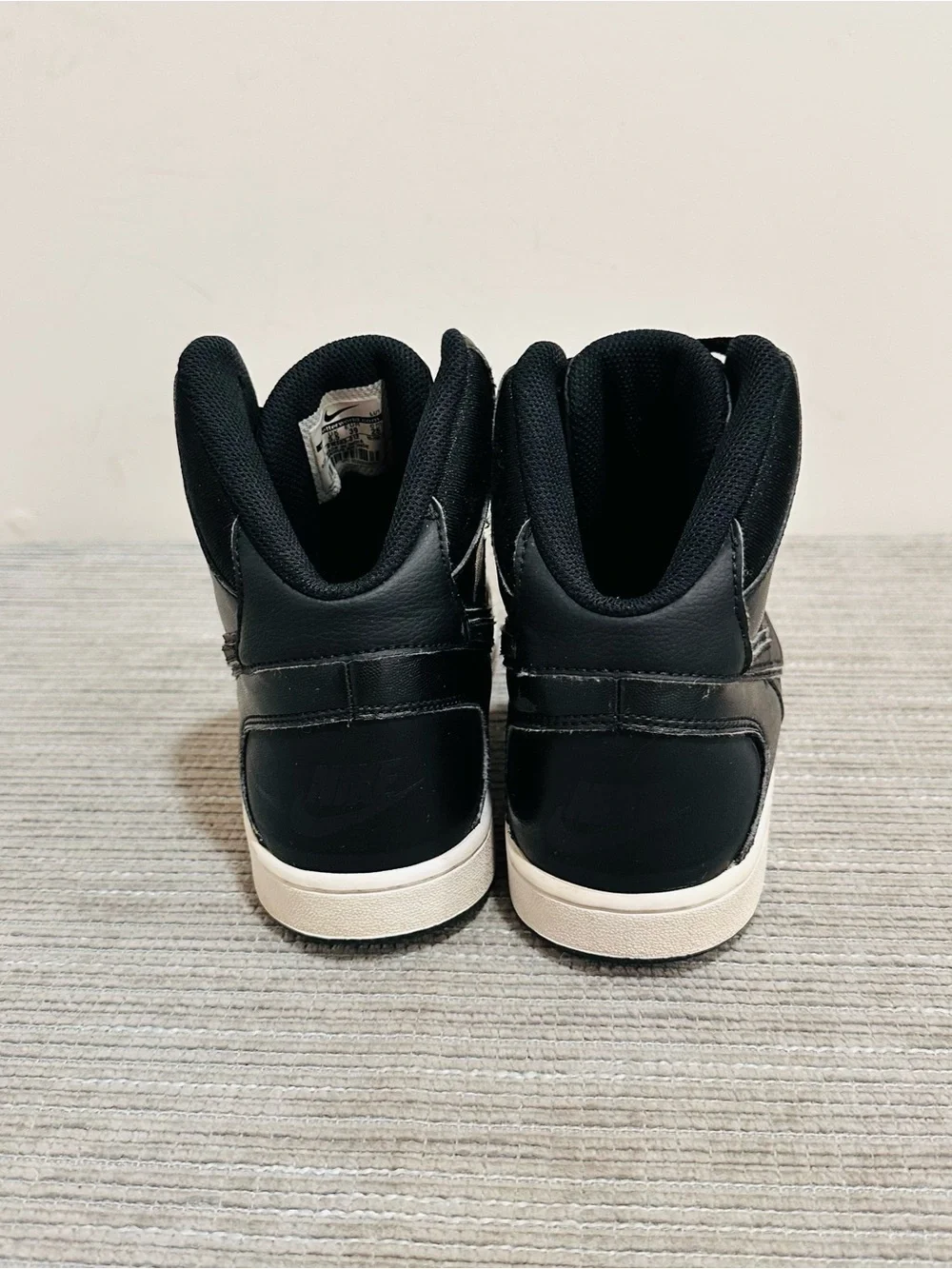 Nike WMNS Son of Force Mid Black White 616303-012 Women's Size 8 EUR 39 Rare